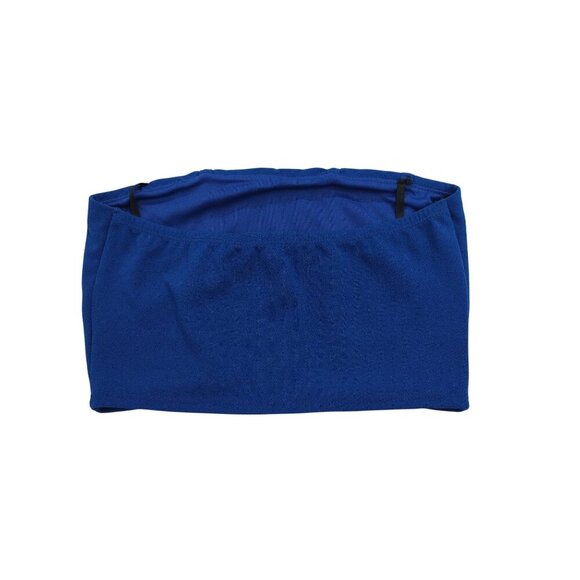 2 Saints Womens Blue Strapless Bandeau Top Seam Detail Stretch Fabric Size L/G. - Picture 2 of 6
